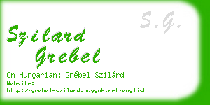 szilard grebel business card
