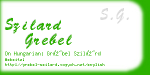 szilard grebel business card